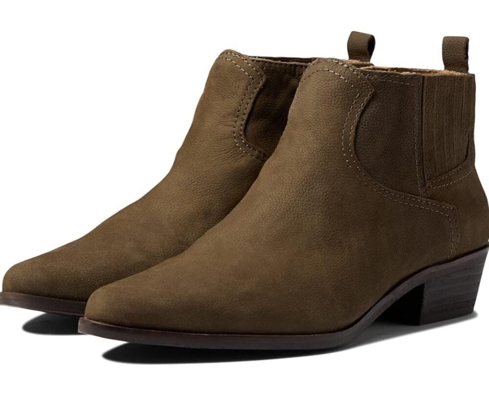 LUCKY BRAND Womens Hikalli Ankle Bootie Size 6 Brown Green Boot Leather NWOB